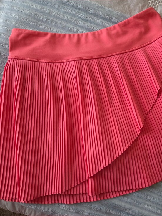 Yogalicious Dresses & Skirts - Yogalicious Coral Pink Pleated Skater Skirt